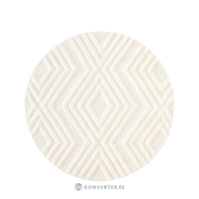 Cotton carpet with a creamy pattern (ziggy)d=120 whole