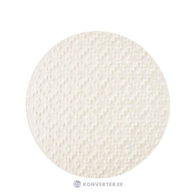 Cream round cotton rug (idris)d=200 whole