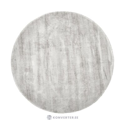 Light grey-beige round viscose carpet (jane)d=250 whole
