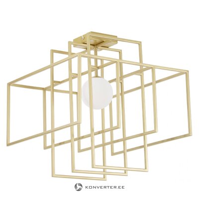 Потолочный светильник с золотым дизайном (рубик) целиком, в коробке