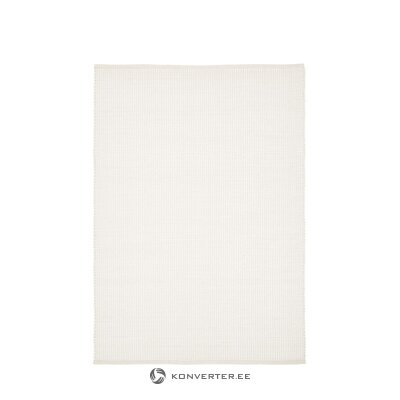 Натуральный белый шерстяной тканый ковер (амаро) 160х230см целиком, в коробке