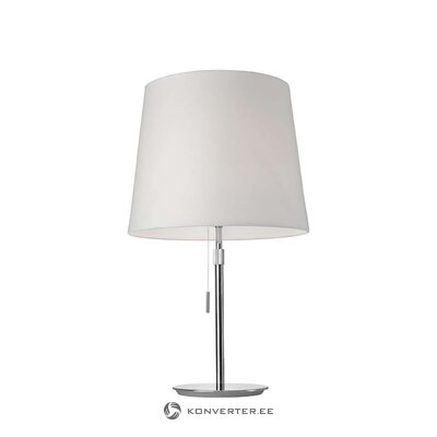 Серебристо-белая дизайнерская настольная лампа amsterdam (sompex) целиком, в коробке