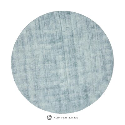 Light blue round viscose carpet (jane) d = 195cm whole, in a box