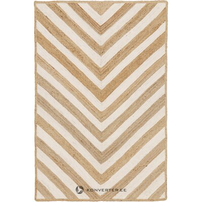 White-beige striped jute carpet (eckes) 160x230cm whole, in a box