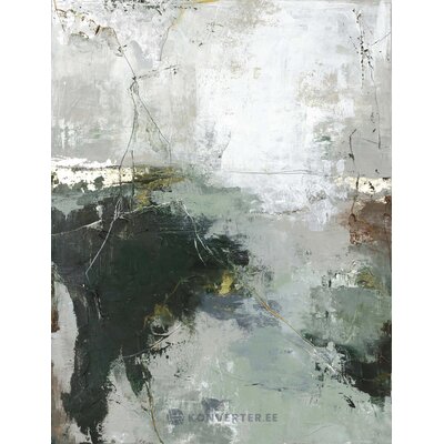 Hand painted wall picture freja green gate (malerifabrikken) 90x120 with a beauty flaw