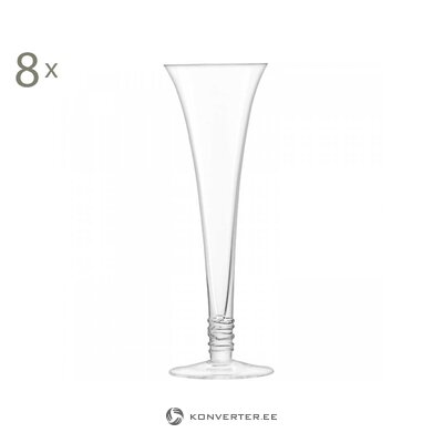 Dizaina šampanieša glāžu komplekts 8gab (flauta) vesels, kastītē