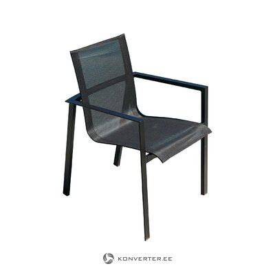 Melna dizaina dārza krēsls (maiami) neskarts, kastē
