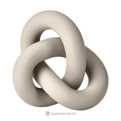 Beige decorative shape knot (cooee design) intact
