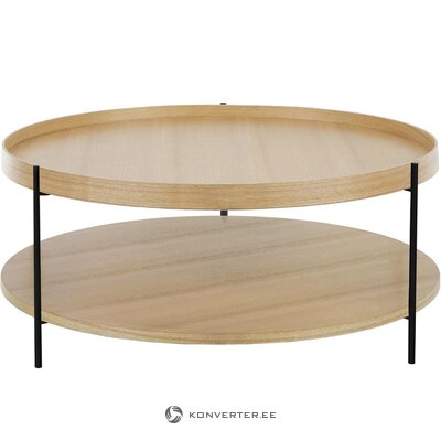 Light brown round coffee table (renee) sample hall, small beauty flaw