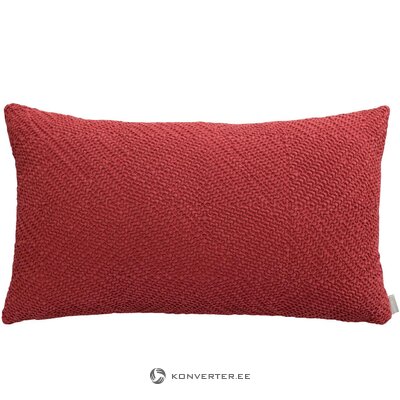 Red stonewashed cotton decorative pillow opening (vivaraise) 30x50cm whole, hall sample