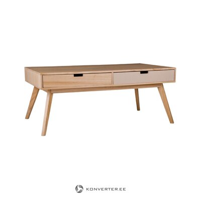 Light brown design coffee table (mailand) whole, in a box