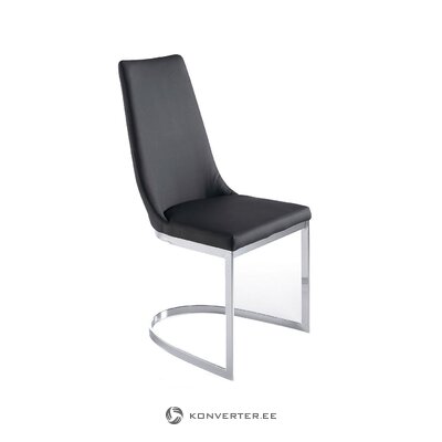 Серебристо-серый дизайнерский стул (паола) целиком, в коробке