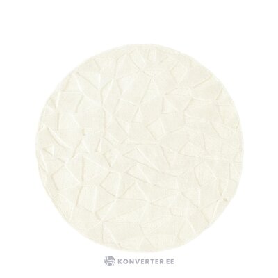 Cream wool round rug with pattern (rory)d=120 whole