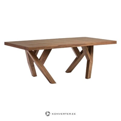 Dark brown solid wood dining table (eloise) whole, in a box