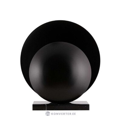Melna dizaina galda lampas orbīta (globen apgaismojums) neskarts