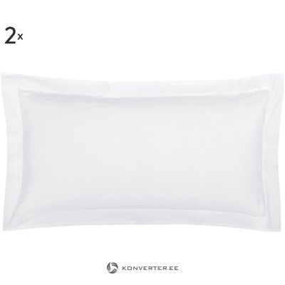 Baltų atlasinių pagalvių užvalkalų rinkinys 2 vnt (premium) 40x80cm visas, salės pavyzdys