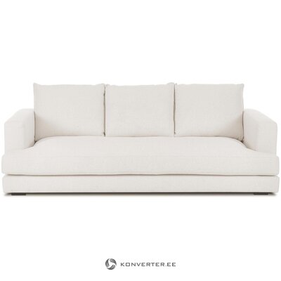 Natūrali balta trivietė sofa (tribeca) 228x104xh85cm visa, salės pavyzdys