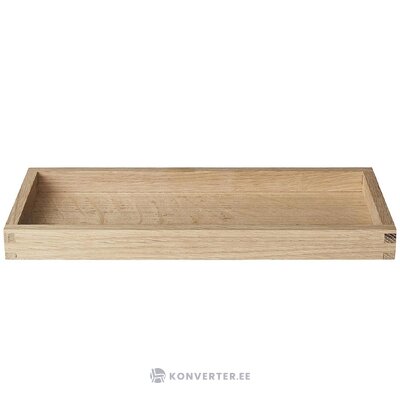 Solid wood tray with borda (blomus) blemishes.