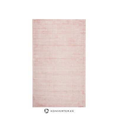 Vaaleanpunainen käsinkudottu viskoosimatto (jane) 90x150 ehjä, laatikossa