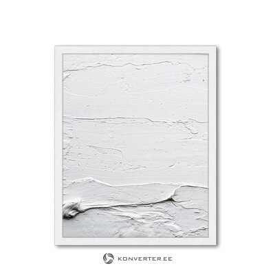 Seinäkuva valkoinen maalaus (mikä tahansa kuva) ehjä, laatikossa