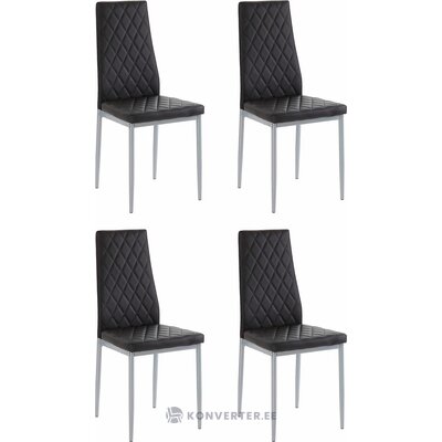 Melns krēsls ar mīkstu ādas strūklu