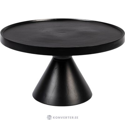 Black round coffee table with floss (zuiver) beauty flaw
