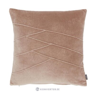 Темно-розовая бархатная подушка с защипами (лен и многое другое) не повреждена