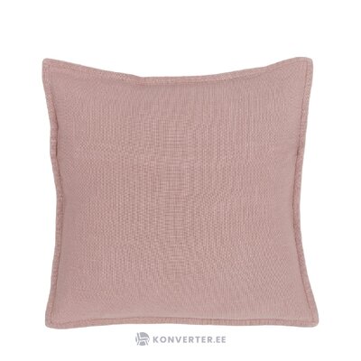 Vaaleanpunainen pellava tyynyliina (lanya) ehjä