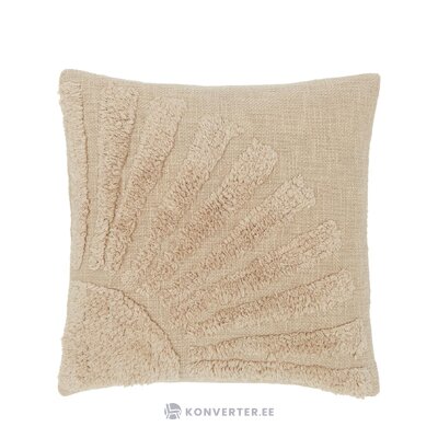 Beige cotton decorative pillowcase (ilari)