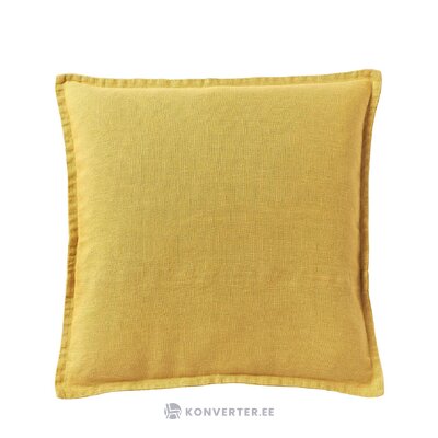 Garstyčių geltonumo lininis pagalvės užvalkalas (lanya) nepažeistas