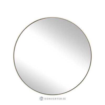 Зеркало настенное круглое в золотой раме (плющ) 80см целое