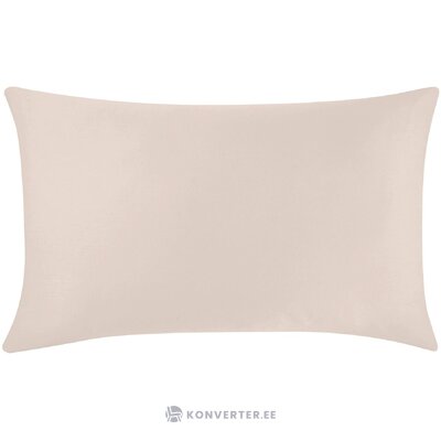 Šviesiai smėlio spalvos medvilninis pagalvės užvalkalas (patogus), nepažeistas
