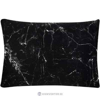 Black patterned cotton pillowcase (maline), intact