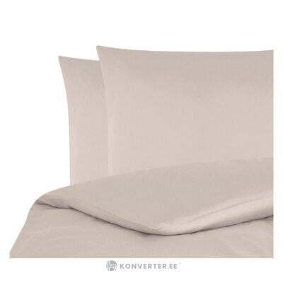 Светло-бежевый комплект постельного белья из хлопка из 3-х предметов (комфорт) в целости и сохранности