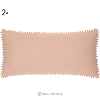 Rožinis medvilninis pagalvės užvalkalas 2 vnt (bommy) nepažeistas