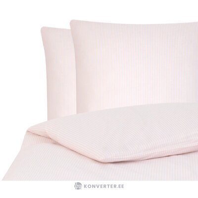 Puuvillainen peittolaukku, jossa vaaleanpunainen ja valkoinen kuvio (ellie) ehjä