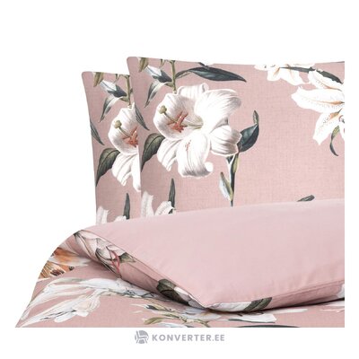 Light purple floral cotton bedding set 3-piece (flor) complete