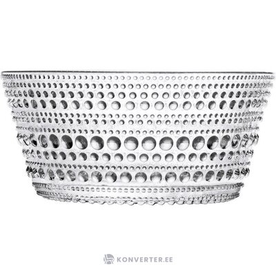 Rasos perlų dubuo (iittala) su lašo dizainu yra nepažeistas