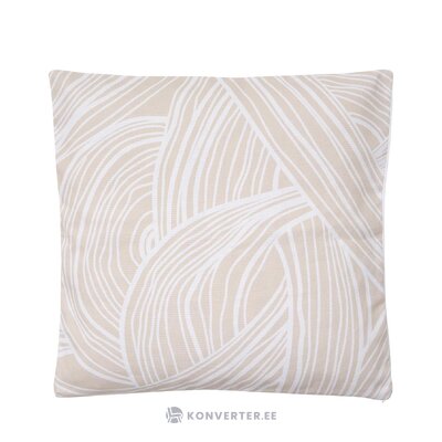 Cotton pillowcase (korey) with a beige-white pattern, intact