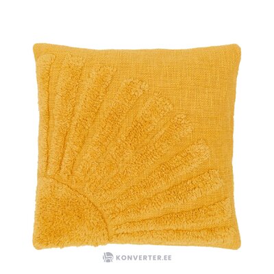 Geltona medvilninė dekoratyvinė pagalvės užvalkalas (ilari) nepažeistas