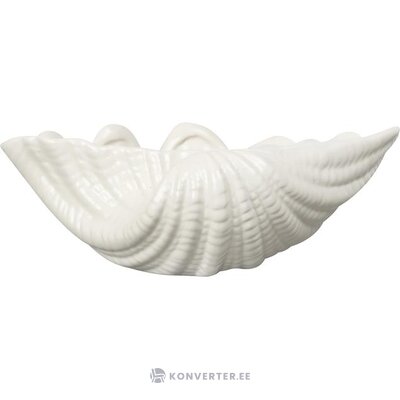 Baltas dekoratyvinis dubenėlio apvalkalas (įjungtas) nepažeistas