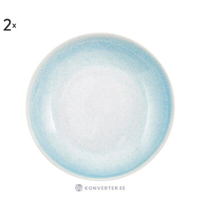 Zili balts zupas šķīvis 2 gab (amalia) neskarts