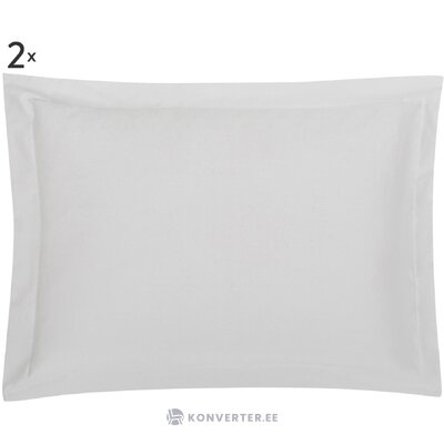 Baltas medvilninis pagalvės užvalkalas 2 vnt (premium)
