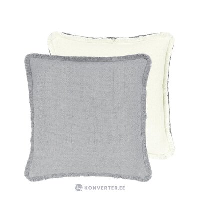 Light gray cotton reversible pillowcase (loran) intact
