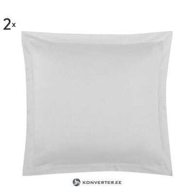 Šviesiai pilkas medvilninis pagalvės užvalkalas (premium), nepažeistas