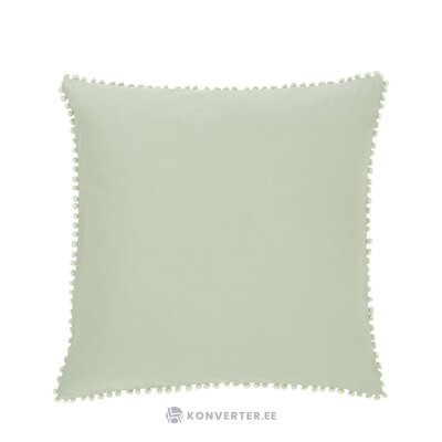 Šviesiai pilkas medvilninis dekoratyvinis pagalvės užvalkalas (bommy)