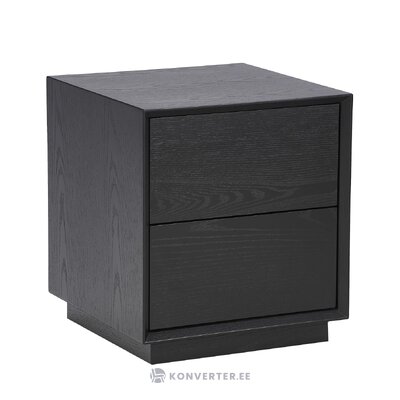 Black bedside table (noel) with cosmetic defects
