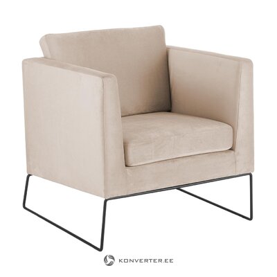 Light beige design armchair (milo) intact, in box