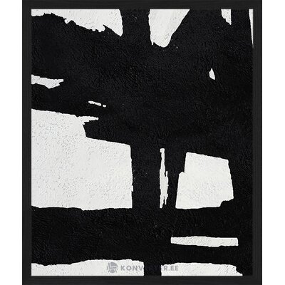 Wallkuva abstrakti musta (jacob baden), jossa on kauneusvirhe
