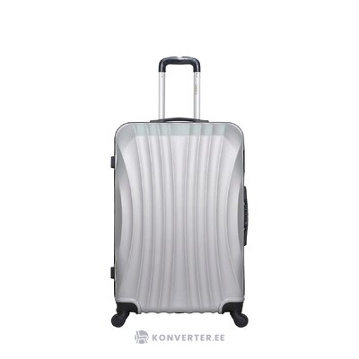 Серый большой чемодан моску (богатырь) 73см с косметическим дефектом